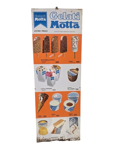 Insegna tabella gelati motta - tabella,