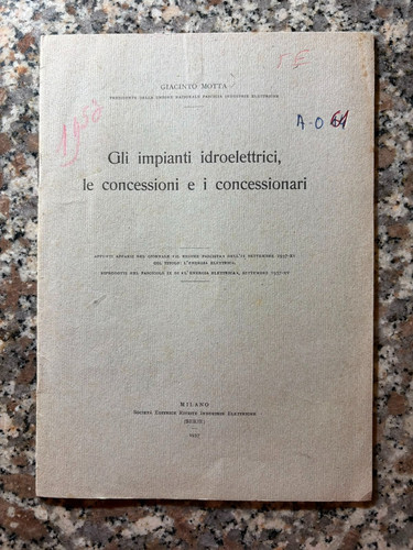 Fascicolo 1937 impianti - fascicolo,
