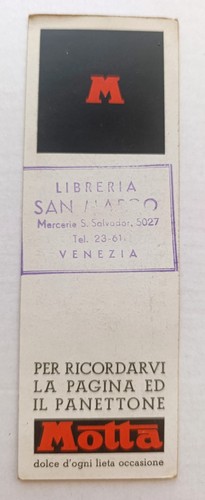 Segnalibro pubblicitario anni